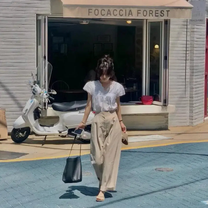 [BUNJANG] Freshlabel Edie Cotton Pants Beige L Slacks / 새상품) 프레쉬라벨 에디 코튼 팬츠 베이지 L 슬랙스 봄여름바지프레시라벨