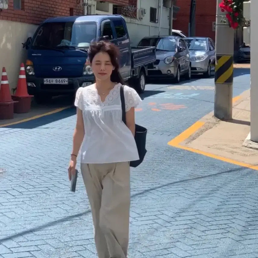 [BUNJANG] Freshlabel Edie Cotton Pants Beige L Slacks / 새상품) 프레쉬라벨 에디 코튼 팬츠 베이지 L 슬랙스 봄여름바지프레시라벨