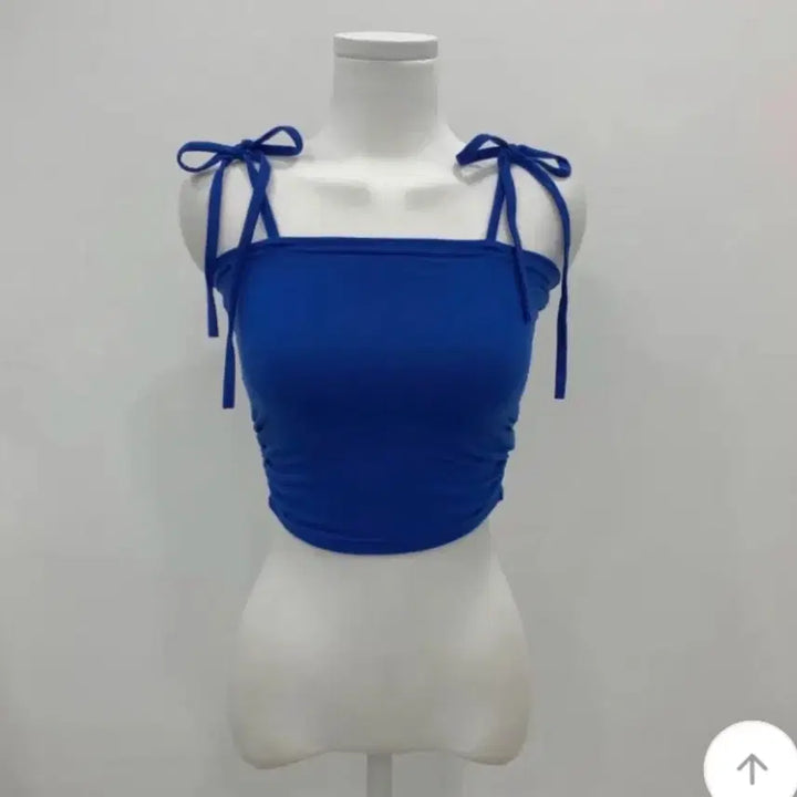 [BUNJANG] Psy Humpuk Show Ribbon Shirring Tank Top Blue / (새상품)싸이 흠뻑쇼 리본 셔링 나시 블루
