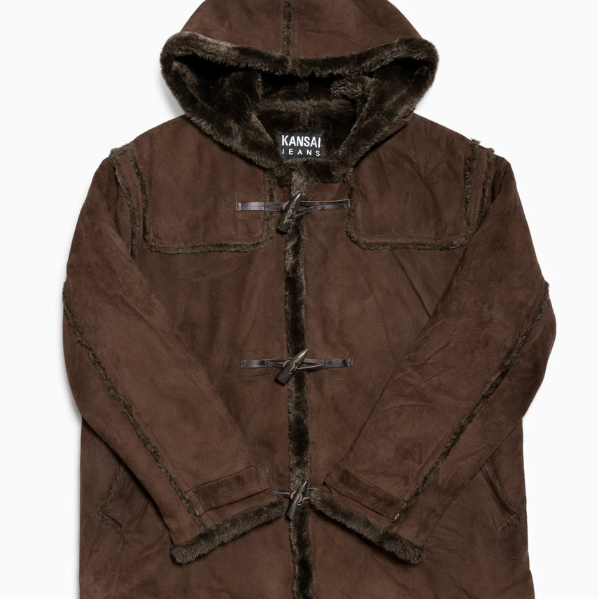 [BUNJANG] Kansai Yamamoto Vintage Brown Fur Mouton Jacket / JPN 90s~00s 일본 빈티지 간사이 야마모토 진스 브라운 퍼 무스탕