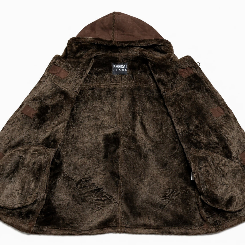 [BUNJANG] Kansai Yamamoto Vintage Brown Fur Mouton Jacket / JPN 90s~00s 일본 빈티지 간사이 야마모토 진스 브라운 퍼 무스탕