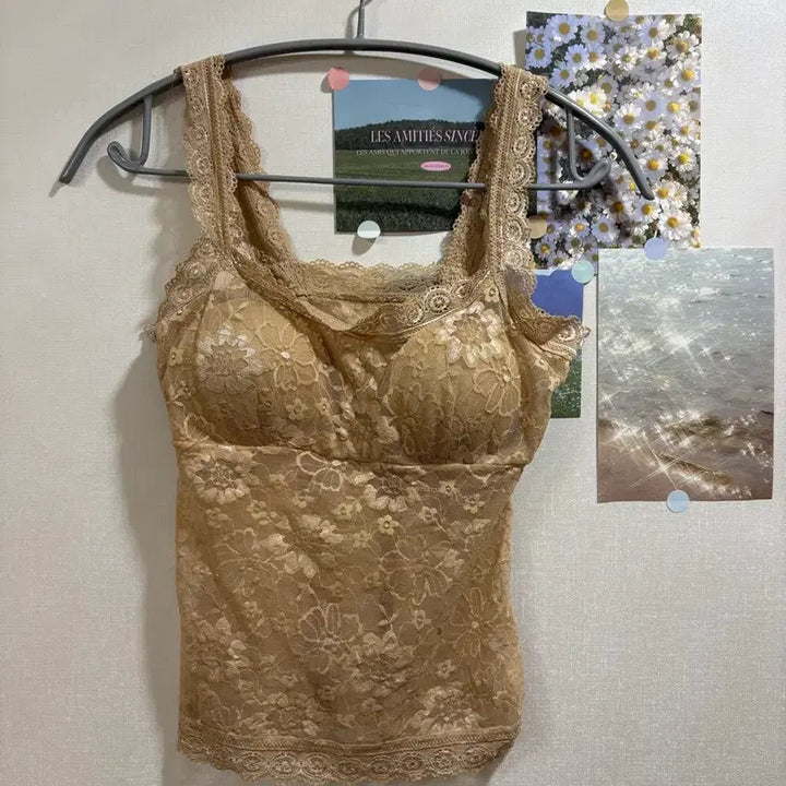 [BUNJANG] Lace Bustier Bra Top Beige / 레이스 뷔스티에 브라탑 베이지