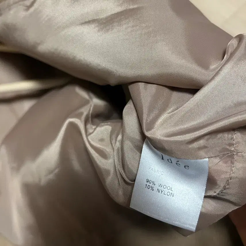 [BUNJANG] Idee Wool 90% No-Collar Half Coat Beige Handmade Jacket / 제평 이데 idee 울90% 노카라 하프코트 베이지핸드메이드오픈숏반울자켓
