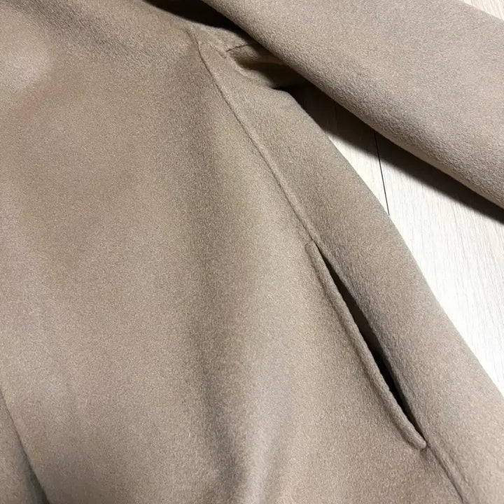 [BUNJANG] Idee Wool 90% No-Collar Half Coat Beige Handmade Jacket / 제평 이데 idee 울90% 노카라 하프코트 베이지핸드메이드오픈숏반울자켓