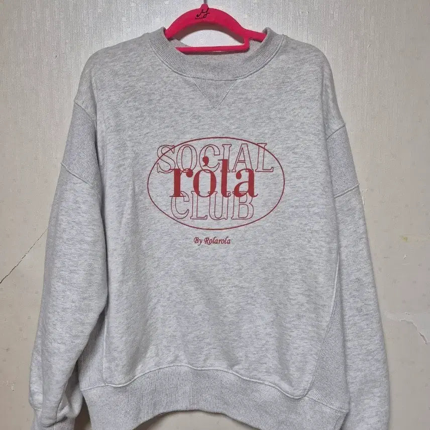 [BUNJANG] Rola Rola Social Rola Club Gray M Size Sweatshirt / 롤라롤라 SOCIAL ROLA 맨투맨 Mㅣ