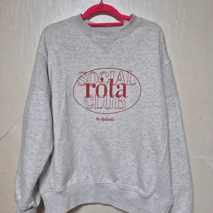 [BUNJANG] Rola Rola Social Rola Club Gray M Size Sweatshirt / 롤라롤라 SOCIAL ROLA 맨투맨 Mㅣ