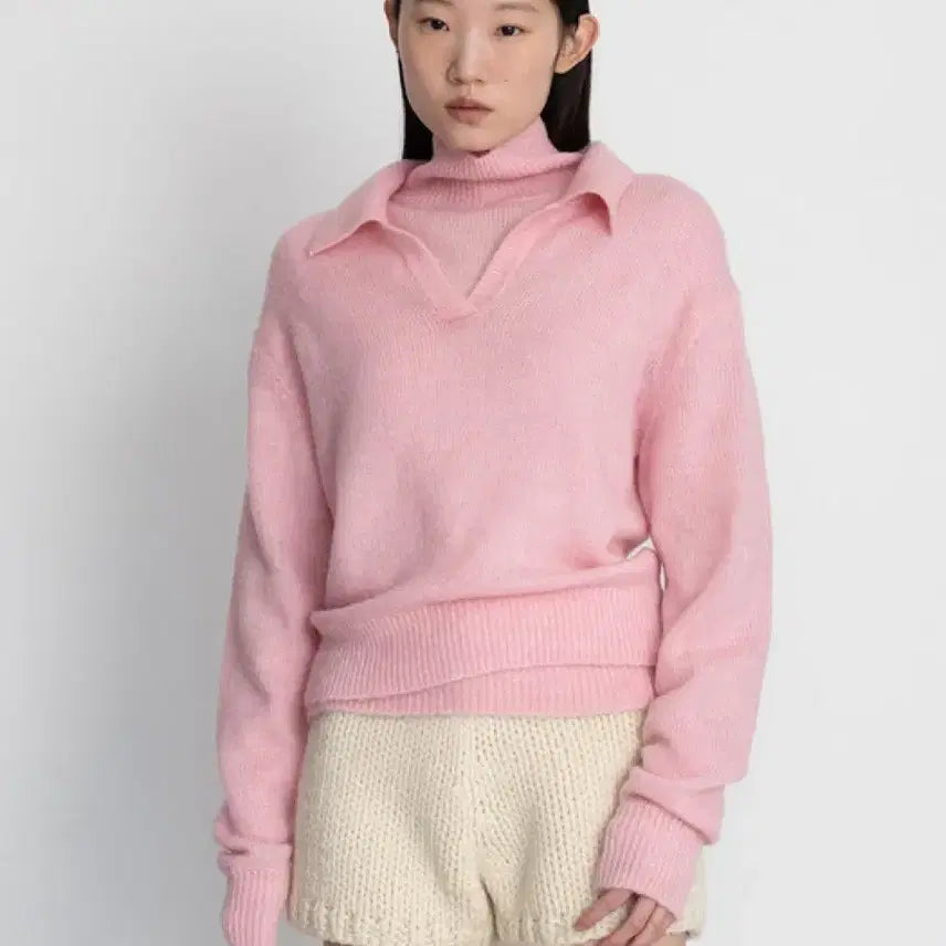 [BUNJANG] Le17 le917 Mohair Blend Collar Pullover / Le17 le917 MOHAIR BLEND COLLAR PULLOVER