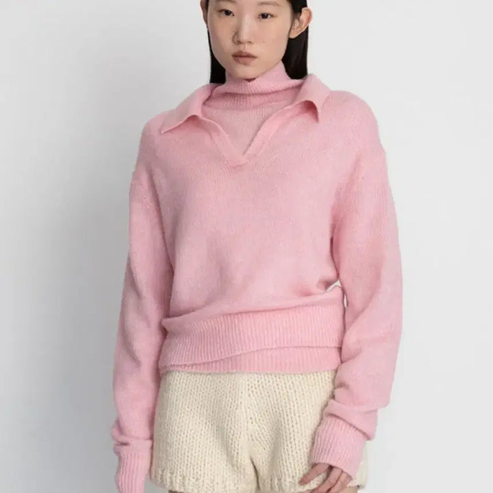 [BUNJANG] Le17 le917 Mohair Blend Collar Pullover / Le17 le917 MOHAIR BLEND COLLAR PULLOVER