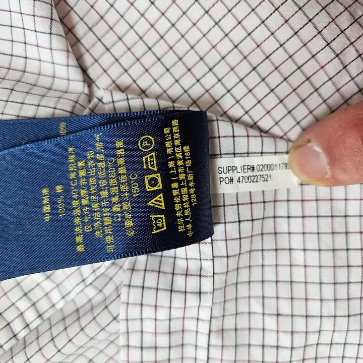 [BUNJANG] Polo Ralph Lauren Classic Fit Checkered Long Sleeve Shirt / 폴로 랄프로렌 남성 클래식핏 체크 긴팔셔츠 165/88A(국내95/M)