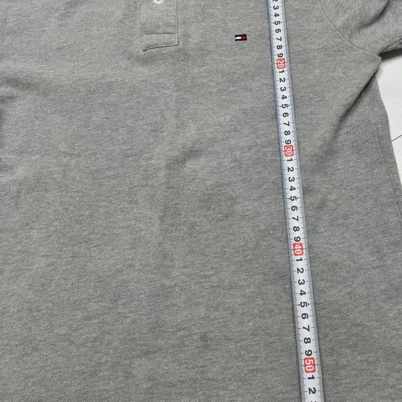 [BUNJANG] Tommy Hilfiger Gray Polo Shirt / 타미힐피거 그레이 반팔 폴로티