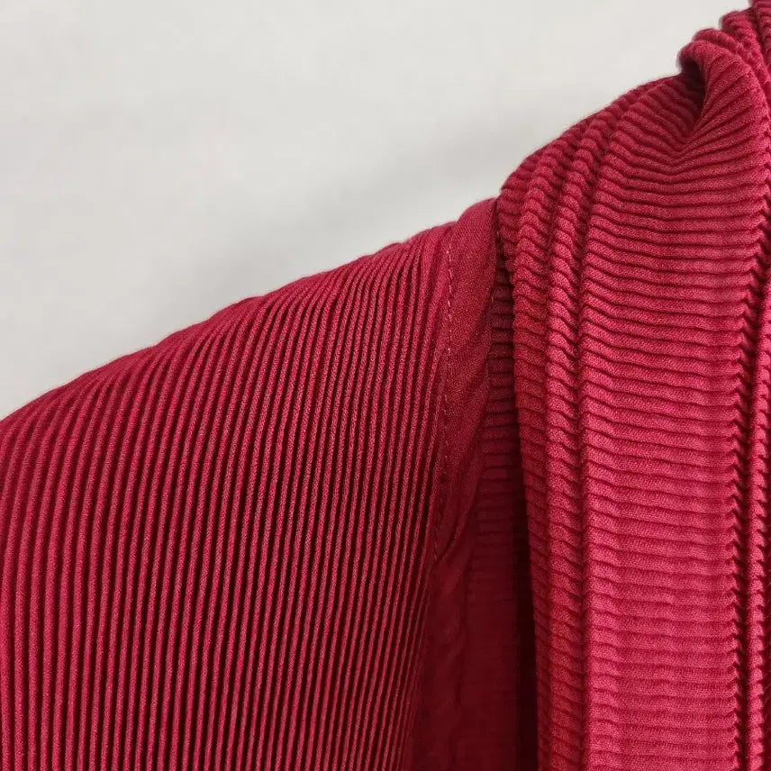 [BUNJANG] Pleats Me Burgundy Long Cardigan / 플리츠미 롱 가디건 버건디