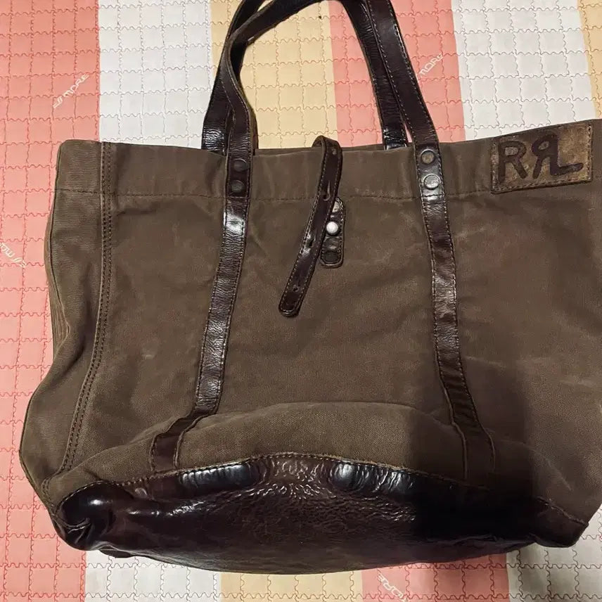 [BUNJANG] RRL Leather Trimmed Tote Bag / 더블알엘  RRL 토트백