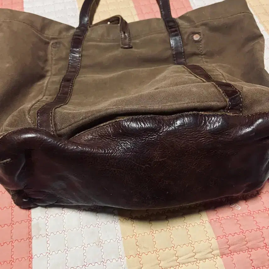[BUNJANG] RRL Leather Trimmed Tote Bag / 더블알엘  RRL 토트백