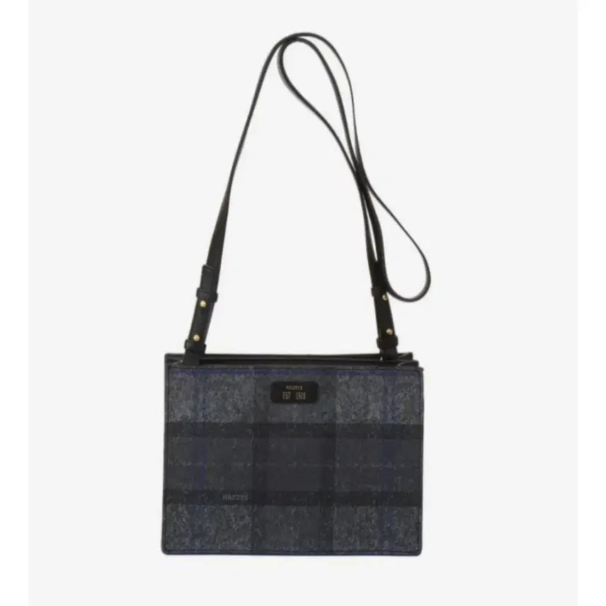[BUNJANG] Hazzys Gray Check Small Crossbody Bag / 헤지스 그레이 체크 스몰 크로스백