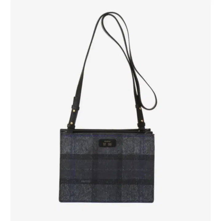[BUNJANG] Hazzys Gray Check Small Crossbody Bag / 헤지스 그레이 체크 스몰 크로스백