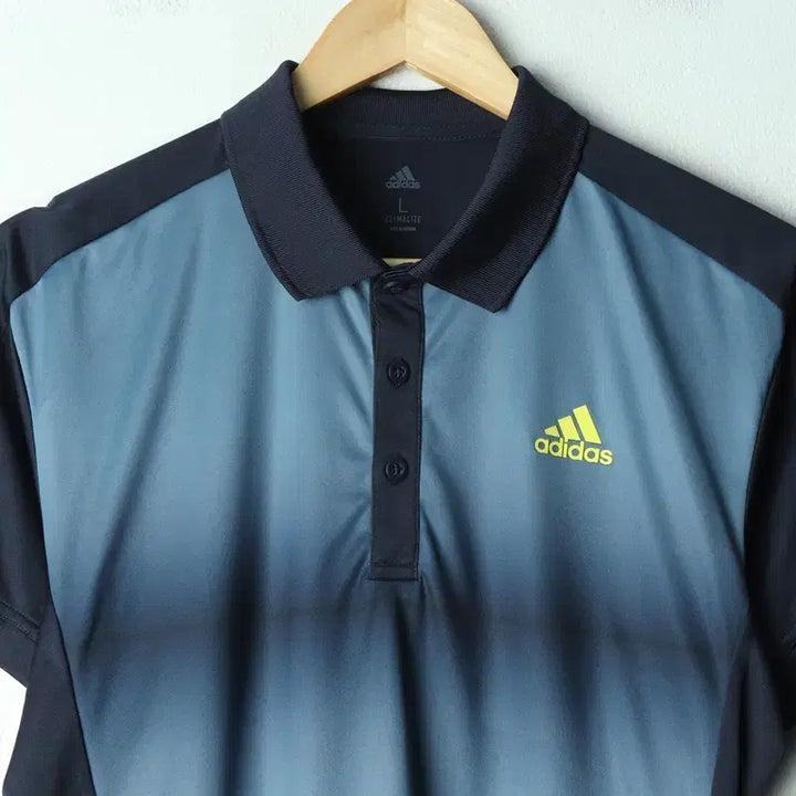 [BUNJANG] Adidas Navy Functional Polo T-shirt / (L) 아디다스 반팔 카라 티셔츠 기능성 네이비 올드스쿨-17A80