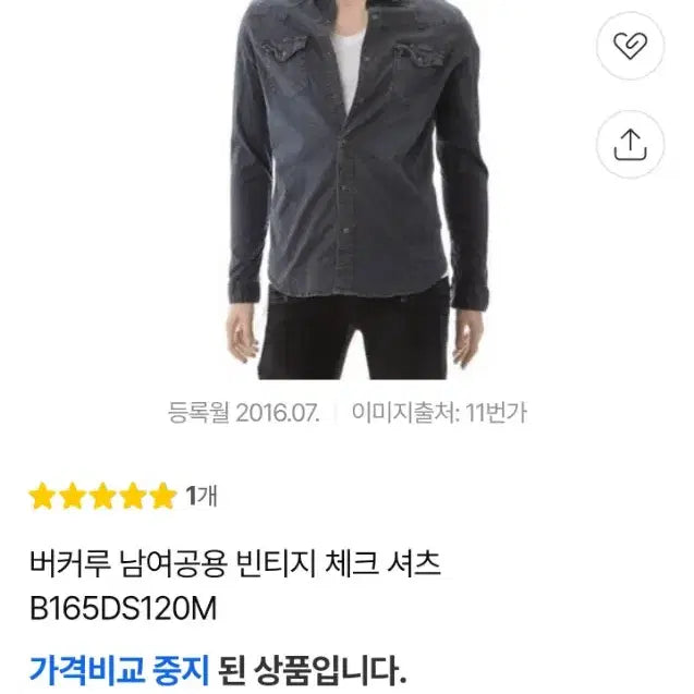 [BUNJANG] Buckaroo Nano Check Western Shirt Indigo / M) 버커루 워싱 투포켓 빈티지 나노 체크 웨스턴 셔츠 남방 인디고