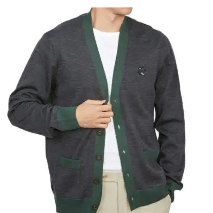 [BUNJANG] Maison Kitsune Bold Fox Head Patch Cardigan / 새상품 메종키츠네 가디건 볼드 폭스헤드 패치 M