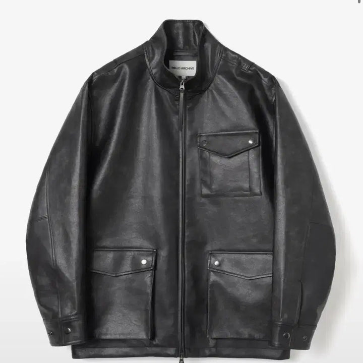 [BUNJANG] Milo Archive Vintage Middle Leather Jacket L / 밀로 아카이브 빈티지 미들 레더 자켓 L