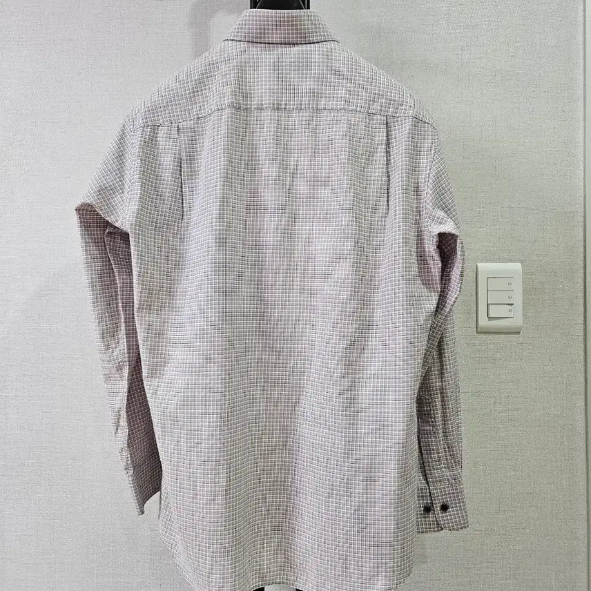 [BUNJANG] Daks Gingham Check Long Sleeve Shirt / 닥스 남성 이지케어 깅엄 체크 긴팔 셔츠 100/L