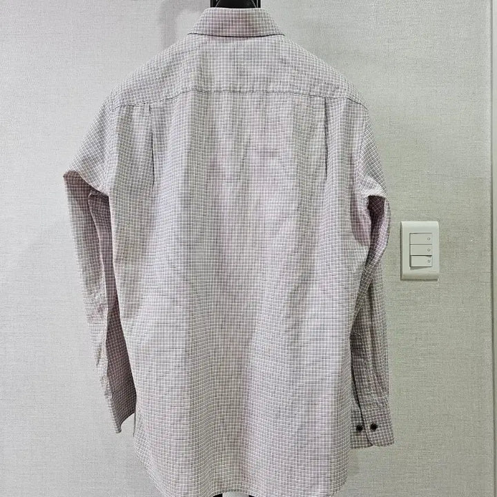 [BUNJANG] Daks Gingham Check Long Sleeve Shirt / 닥스 남성 이지케어 깅엄 체크 긴팔 셔츠 100/L