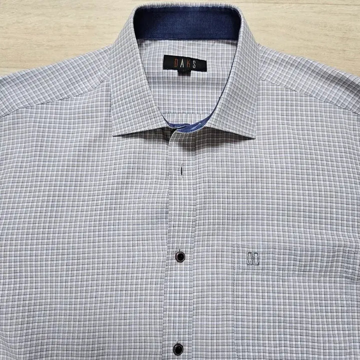 [BUNJANG] Daks Gingham Check Long Sleeve Shirt / 닥스 남성 이지케어 깅엄 체크 긴팔 셔츠 100/L