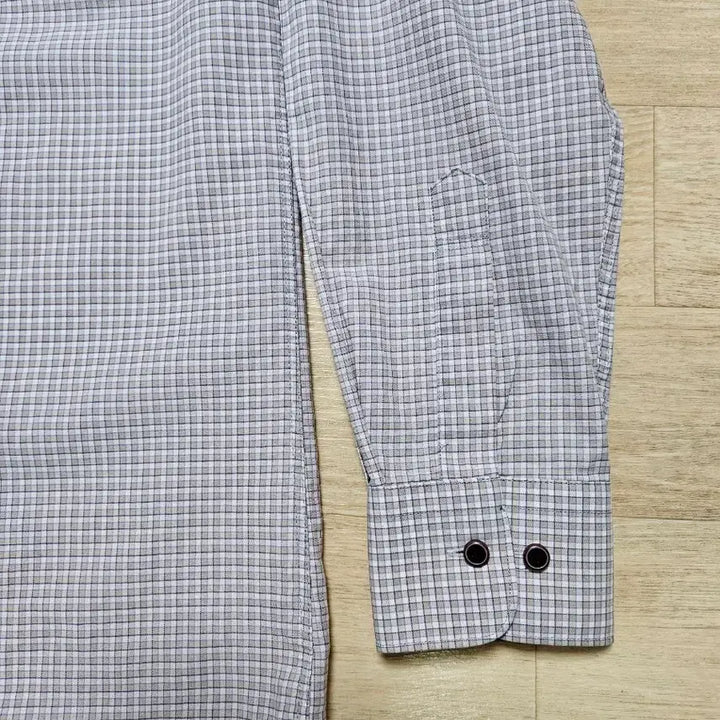 [BUNJANG] Daks Gingham Check Long Sleeve Shirt / 닥스 남성 이지케어 깅엄 체크 긴팔 셔츠 100/L