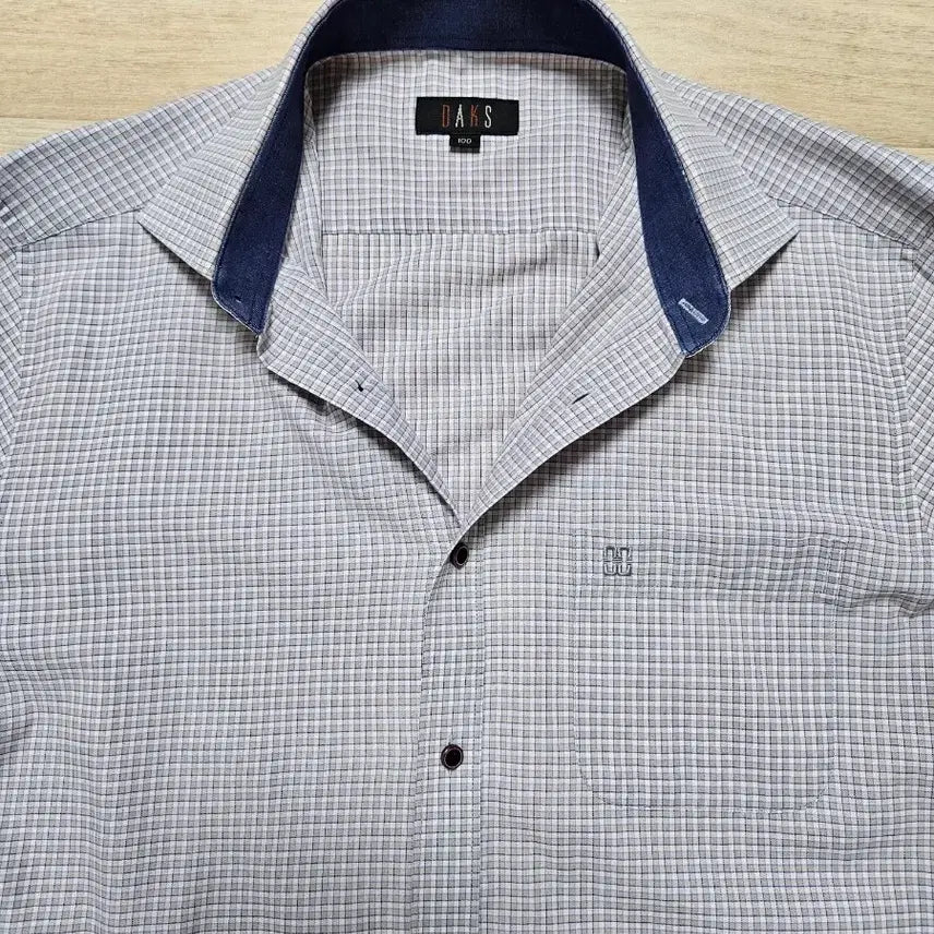 [BUNJANG] Daks Gingham Check Long Sleeve Shirt / 닥스 남성 이지케어 깅엄 체크 긴팔 셔츠 100/L