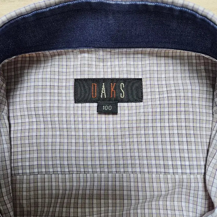 [BUNJANG] Daks Gingham Check Long Sleeve Shirt / 닥스 남성 이지케어 깅엄 체크 긴팔 셔츠 100/L