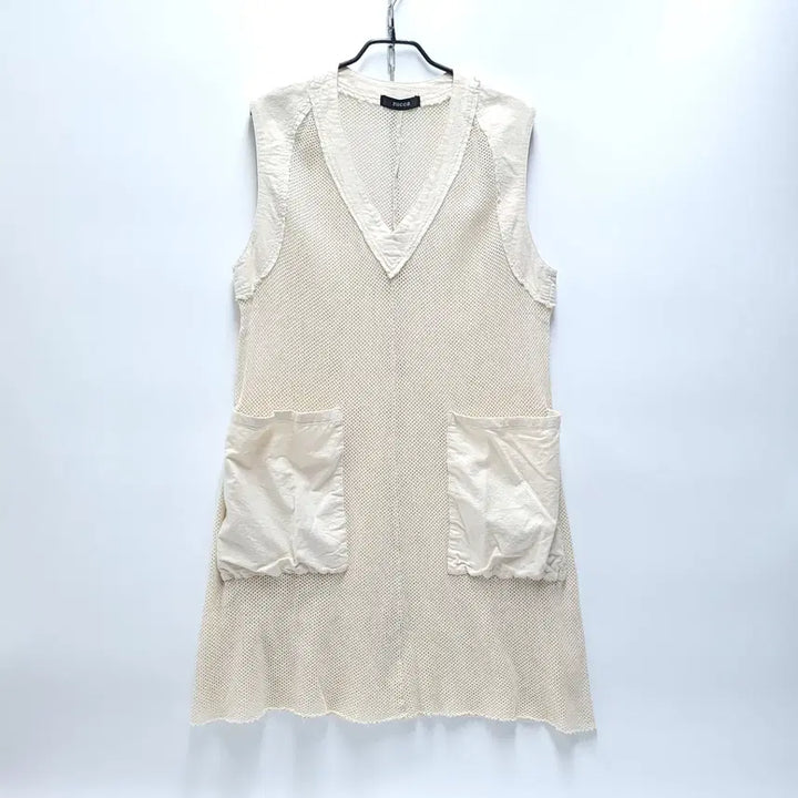 [BUNJANG] ZUCCA Cotton Mesh Fringe Mini Dress Tunic / ZUCCA 주카 코튼메쉬 프린지 미니원피스 시스루원피스 튜닉 C247
