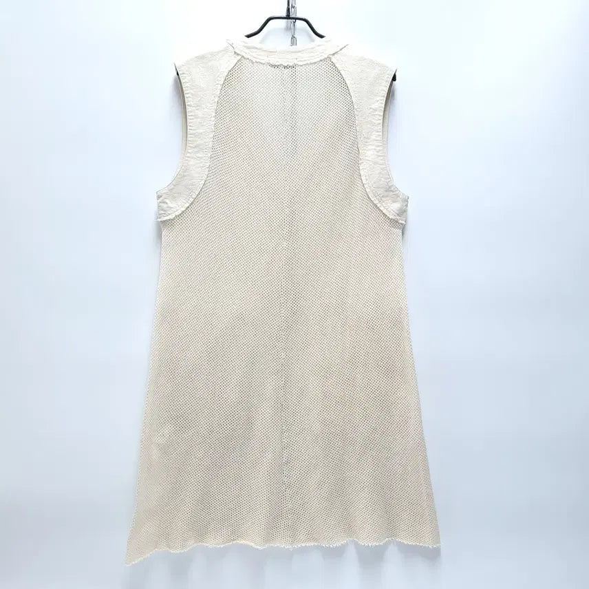 [BUNJANG] ZUCCA Cotton Mesh Fringe Mini Dress Tunic / ZUCCA 주카 코튼메쉬 프린지 미니원피스 시스루원피스 튜닉 C247