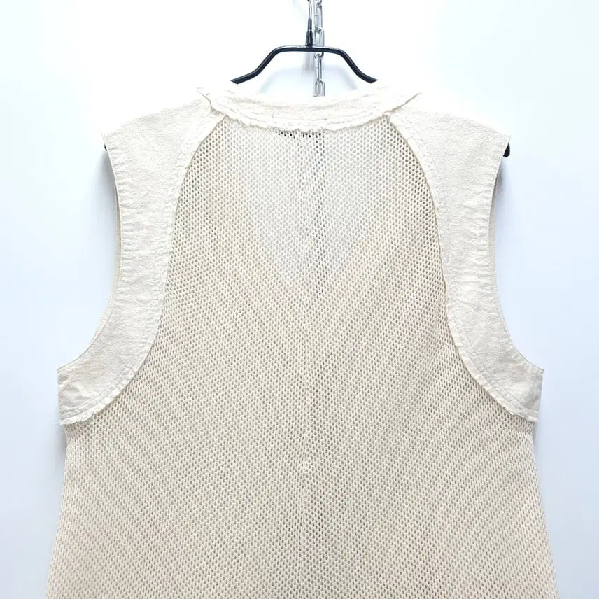 [BUNJANG] ZUCCA Cotton Mesh Fringe Mini Dress Tunic / ZUCCA 주카 코튼메쉬 프린지 미니원피스 시스루원피스 튜닉 C247