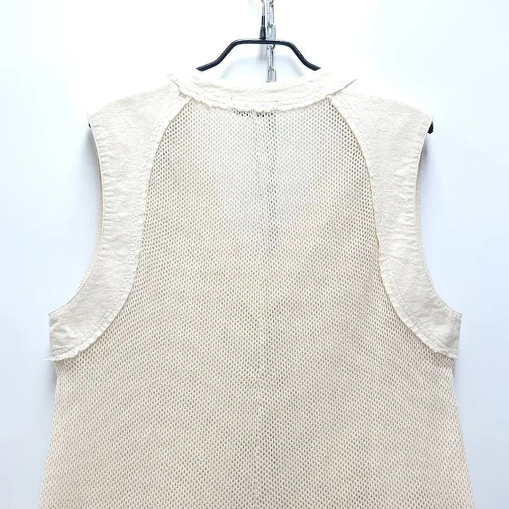 [BUNJANG] ZUCCA Cotton Mesh Fringe Mini Dress Tunic / ZUCCA 주카 코튼메쉬 프린지 미니원피스 시스루원피스 튜닉 C247