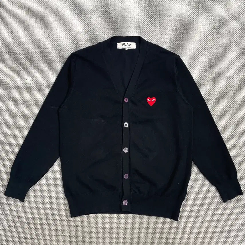 [BUNJANG] Comme des Garcons Play Heart Cardigan Black L / 꼼데가르송 PLAY 하트 가디건 블랙 L