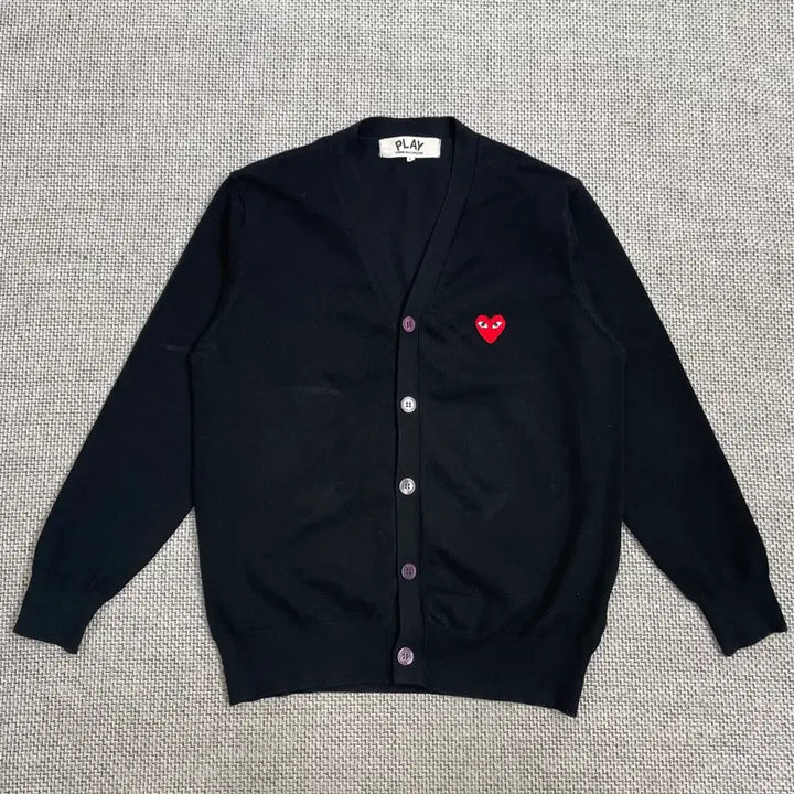 [BUNJANG] Comme des Garcons Play Heart Cardigan Black L / 꼼데가르송 PLAY 하트 가디건 블랙 L