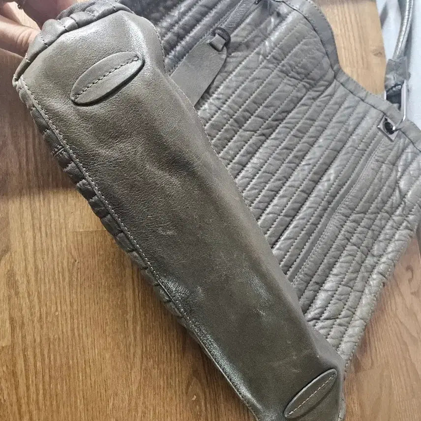 [BUNJANG] Real Leather Quilted Tote Bag / 리얼레더 가방