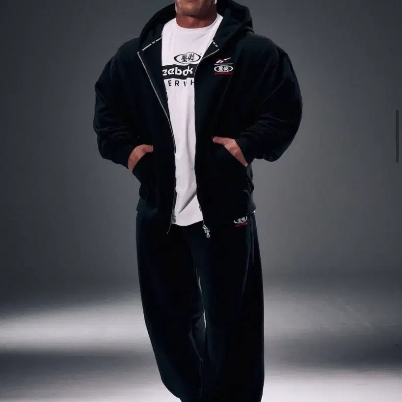 [BUNJANG] Reebok X ABDO Hoodie Black Size 2 / 리복 X 압도 후드집업 블랙 2 Size