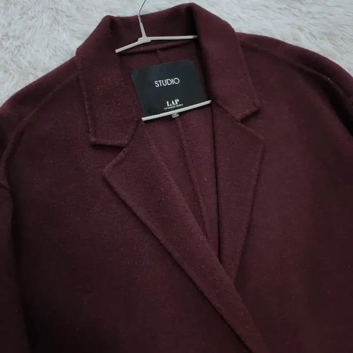 [BUNJANG] Studio Rap Burgundy Long Coat M / 스튜디오 랩 버건디 롱 코트 M