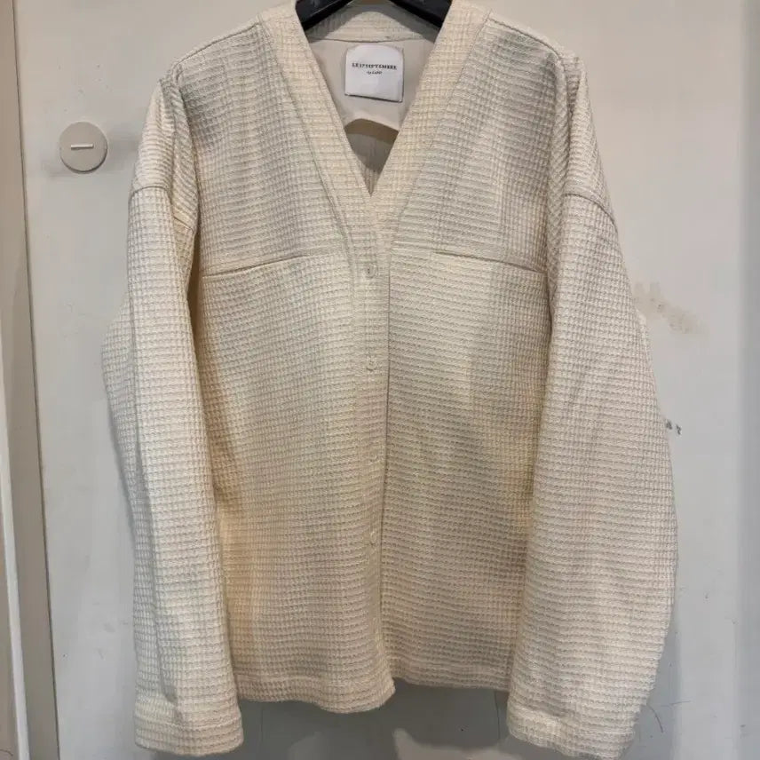 [BUNJANG] Le 17 Septembre Collarless Waffle Jacket / Le 17 septembre 르셉템버 카라리스 와플 자켓