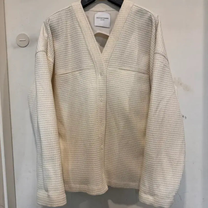 [BUNJANG] Le 17 Septembre Collarless Waffle Jacket / Le 17 septembre 르셉템버 카라리스 와플 자켓