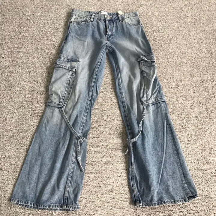 [BUNJANG] ZARA Denim Cargo Pants / 자라 데님 카고팬츠