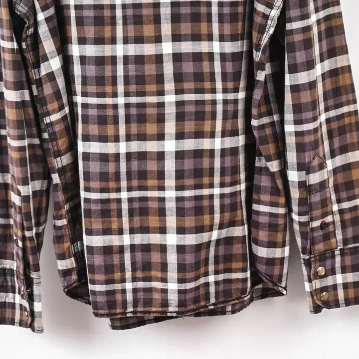 [BUNJANG] G-STAR RAW C255 Check Western Shirt / G-STAR RAW 지스타로우 스냅 체크남방 웨스턴셔츠 워크셔츠 C255