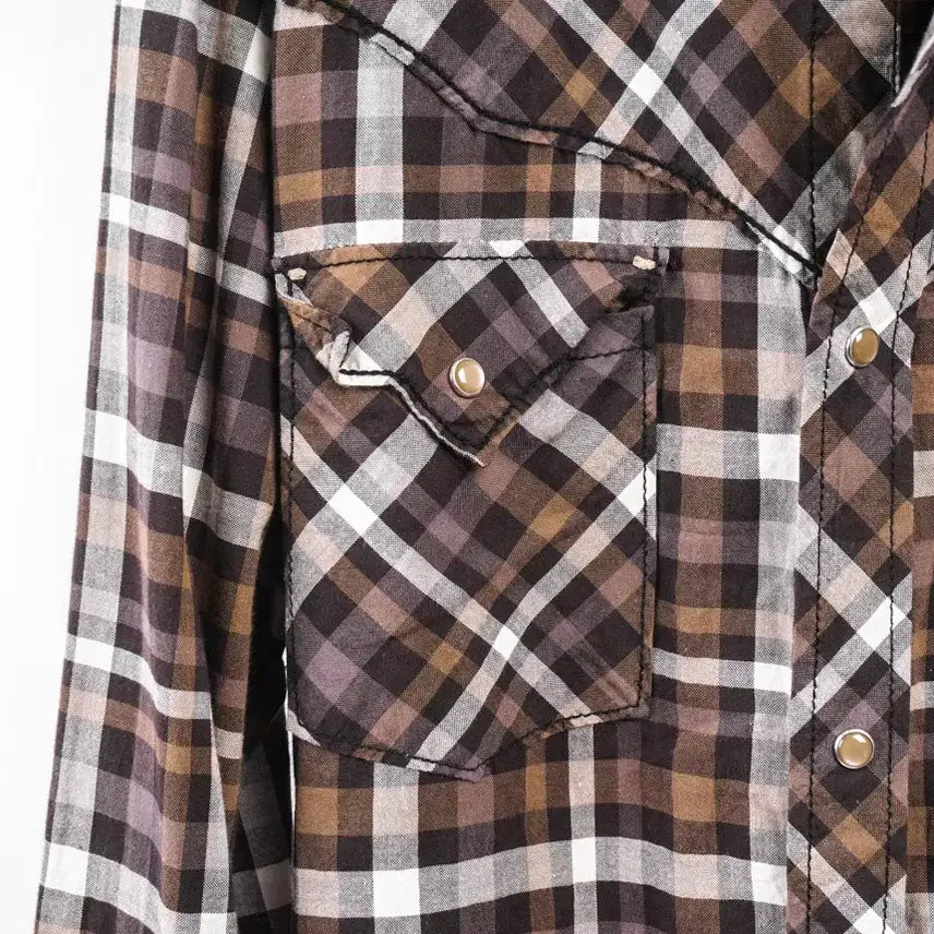 [BUNJANG] G-STAR RAW C255 Check Western Shirt / G-STAR RAW 지스타로우 스냅 체크남방 웨스턴셔츠 워크셔츠 C255