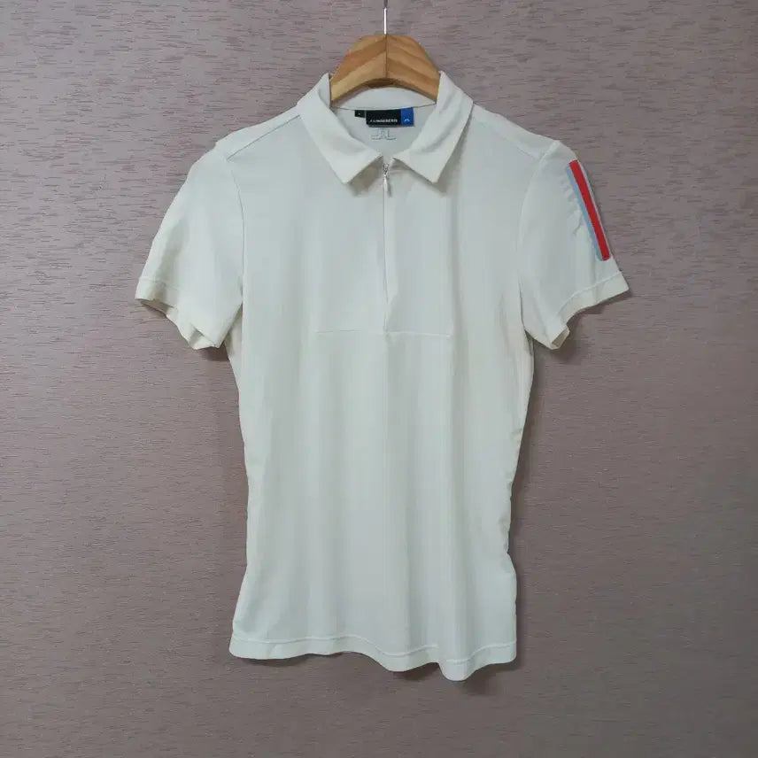 [BUNJANG] J.Lindeberg Ivory Half-Zip T-Shirt / B3-20/제이린드버그 아이보리 반집업 티셔츠