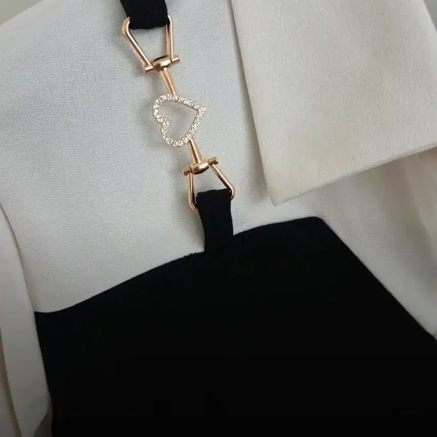 [BUNJANG] Black Long Layered Shirt Dress / 블랙 롱 원피스 셔츠 레이어드 세트