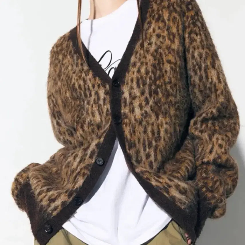 [BUNJANG] As If Calie Leopard Cardigan / As if calie 레오파드 가디건