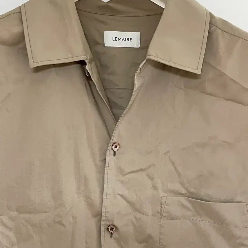 [BUNJANG] Lemaire Beige Convertible Collar Shirt - Size 50 / 르메르 베이지 컨버터블 칼라 셔츠 50