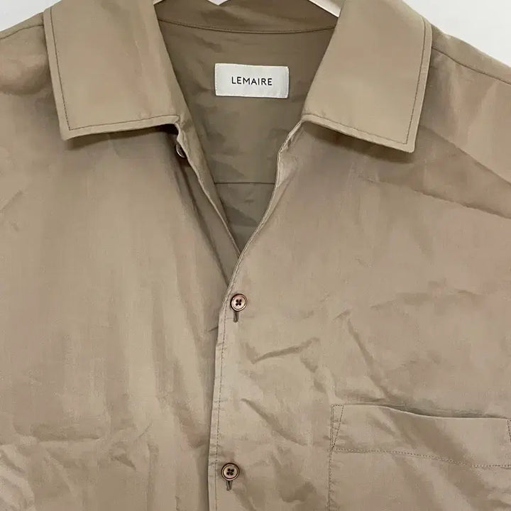 [BUNJANG] Lemaire Beige Convertible Collar Shirt - Size 50 / 르메르 베이지 컨버터블 칼라 셔츠 50
