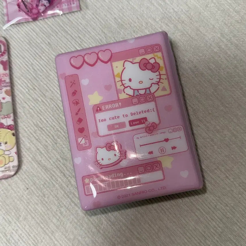 [BUNJANG] Sanrio Hello Kitty 25th Anniversary Photocard Holder + Collect Book + Heart Carabiner / 산리오 25주년 헬로키티 포카홀더+콜렉트북+하트 카라비너