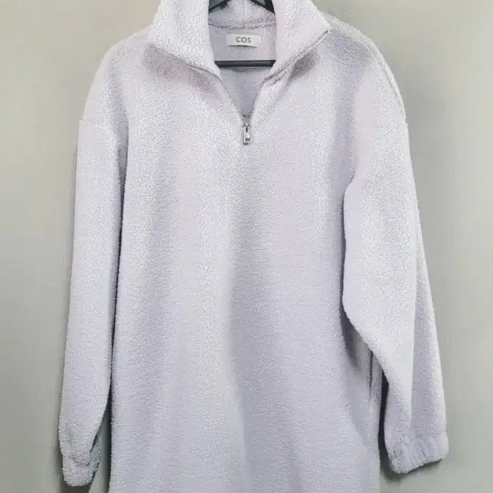 [BUNJANG] COS Teddy Tunic Pleated Half-Zip Dress Lavender / COS 코스 테디 튜닉 플리츠 반집업 원피스 라벤더